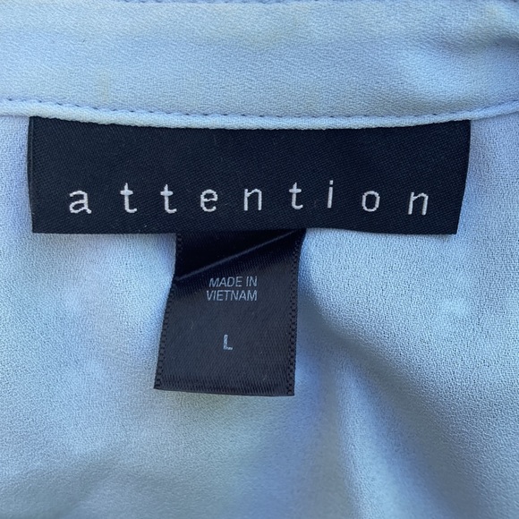 ⚜️Attention Baby Blue Dressy Casual Short Sleeve Blouse! - Picture 4 of 5